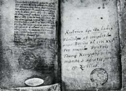 Manuscrit de l’Imitatione Christi. de Thomas a Kempis