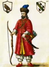 Marco Polo habillé en Tartare (peinture du XVIIIe d’Hermanus van Grevenbroeck au Museo Correr de Venise).