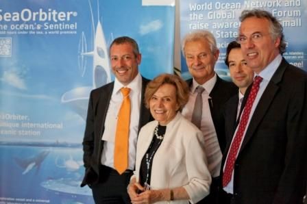 Global Ocean Forum juin 2012- Jacques Rougerie (à droite)