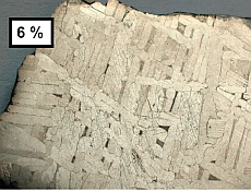 Exemple de météorite de fer