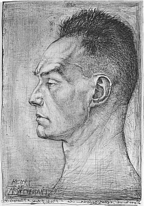 Montherlant burin eau-forte.1956. Pierre-Yves Trémois de l’Académie des beaux-arts.