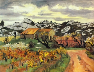 Yves Brayer, Paysage de Provence à l’Automne, 1977