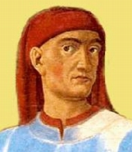 Portrait de Boccace, détail d’une œuvre de Andrea del Castagno, 1449.