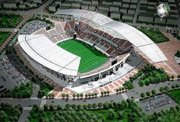 Stade de la Coupe du monde de Suwon. Il est ouvert le 13 mai 2001 en vue de la Coupe du monde de football de 2002 © SCAU