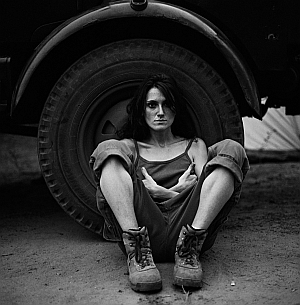 Katharine Cooper, "Delphine and the Wheel  Mana Pools", Zimbabwe 2004