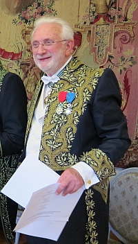 Le photographe Lucien Clergue, vice-président de l’Académie des beaux-arts pour l’année 2012, Institut de France, 21 novembre 2012, Séance solennelle de l’Académie des beaux-arts