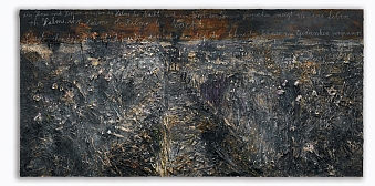 Aus Herzen und Hirnen sprießen die Halme der Nacht, 2011 Oil, emulsion, acrylic, shellac and chalk on canvas 280 x 570 x 7 cm