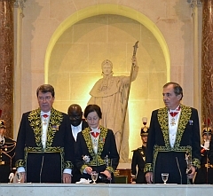 Xavier Darcos, Marianne Bastid-Bruguière et Bertrand Collomb