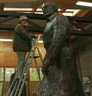 Jean Cardot, Jacques Chaban Delmas, bronze, 2012, Fonderie de Coubertin, 5 novembre 2012