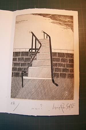 Louis-René Berge, carte de voeux 2012, gravure au burin, 28 septembre 2012