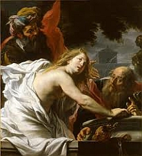 Cornelis Schut (Anvers, 1597 – Anvers, 1655) Suzanne et les vieillards A une époque dominée par le style rubénien, l’art émotionnel de Cornelis Schut porte la marque du haut baroque italien, que Schut découvrit pendant son séjour à Rome, de 1624 à 1627. Dans cette toile, Schut opère une synthèse parfaite entre la peinture italienne et flamande.