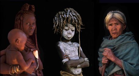 Sélections de portraits illustrant les trois âges de la vie.