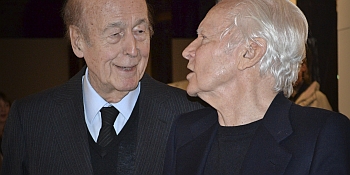 Exposition Trémois, Traits de passion, Réfectoire des Cordeliers, 2013, inauguration 11 avril 2013, Valéry Giscard d’Estaing et Pierre-Yves Trémois