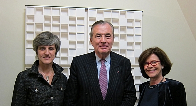 Marie-Bernard Delom, Bertrand Collomb, Annick-Renaud Coulon, (de gauche à droite), Canal Académie, janvier 2013